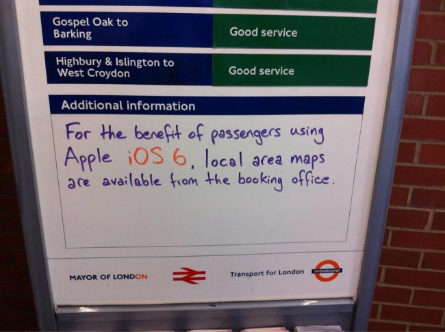 iOS 6 sign